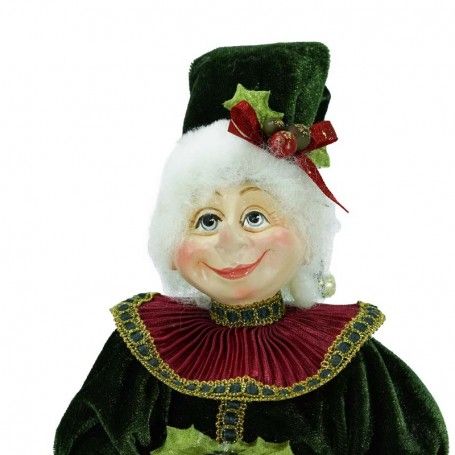 Elfo di Natale con Abito Verde e Rosso 3 Misure