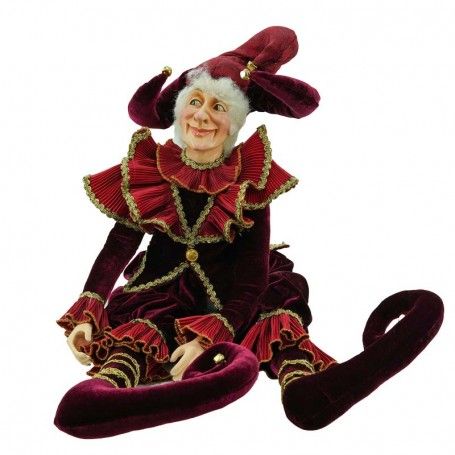 Jolly con Abito Burgundy Rosso e Oro H.60 cm