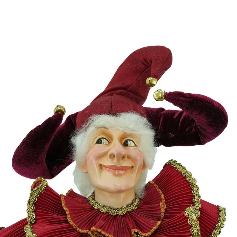 Jolly con Abito Burgundy Rosso e Oro H.60 cm