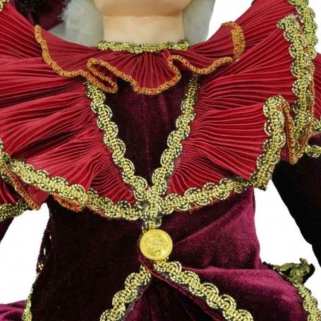 Jolly con Abito Burgundy Rosso e Oro H.60 cm