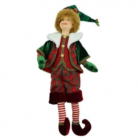 Elfo Natalizio Seduto H.50 cm