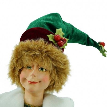 Elfo Natalizio Seduto H.50 cm