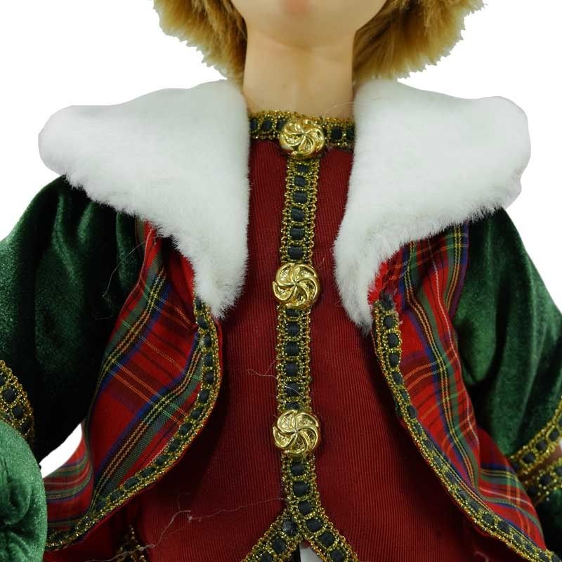 Elfo Natalizio Seduto H.50 cm