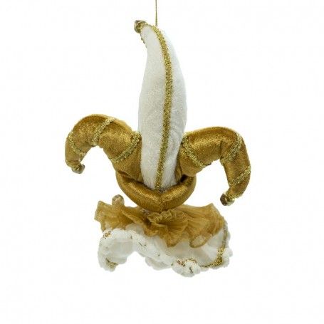 Jolly da Appendere Bianco e Oro H.13 cm