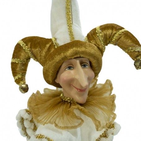 Jolly da Appendere Bianco e Oro H.13 cm