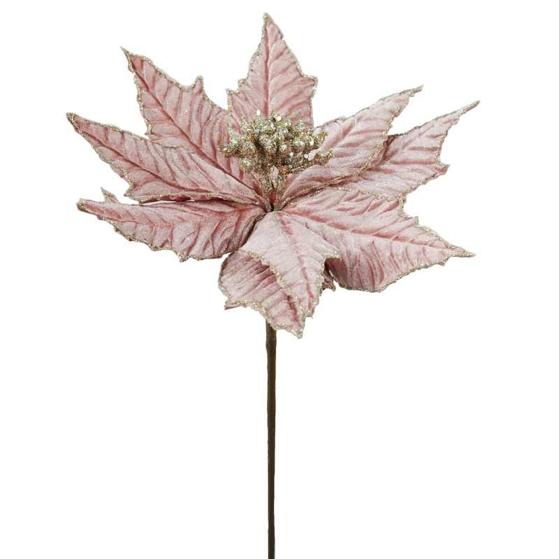 Fiore in Velluto con Decori D.20xL.38 cm