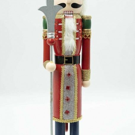 Schiaccianoci Natalizio in Legno con Corona H.58 cm