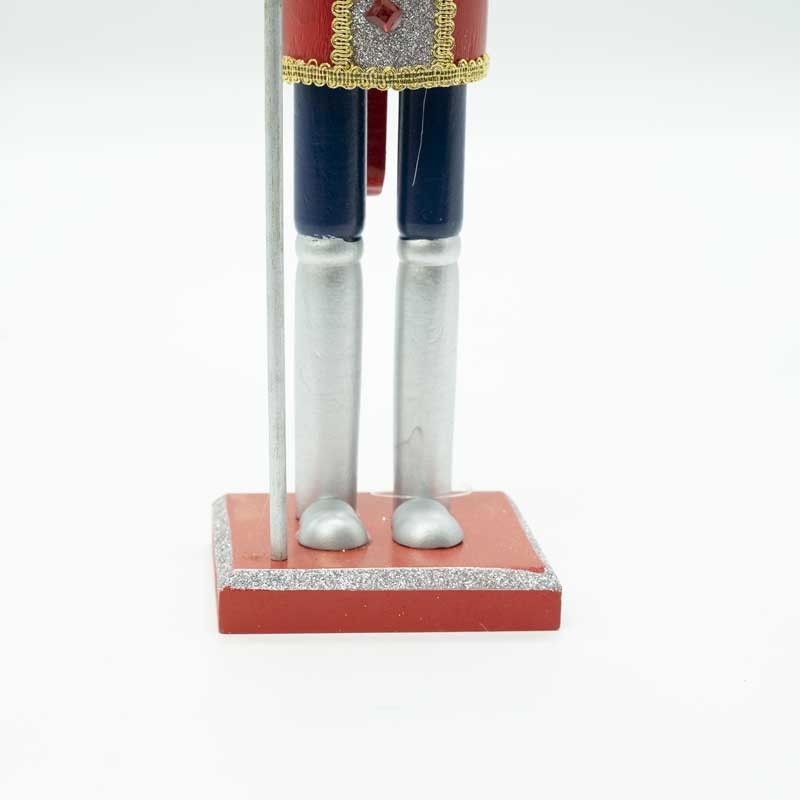 Schiaccianoci Natalizio in Legno con Corona H.58 cm