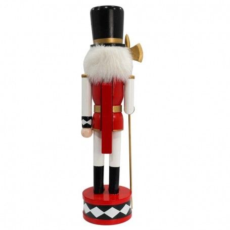 Schiaccianoci Natalizio in Legno su Piedistallo con Ascia H.38 e 60 cm