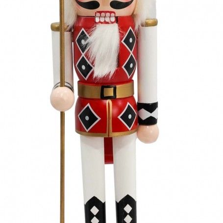 Schiaccianoci Natalizio in Legno su Piedistallo con Ascia H.38 e 60 cm