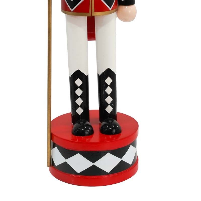 Schiaccianoci Natalizio in Legno su Piedistallo con Ascia H.38 e 60 cm