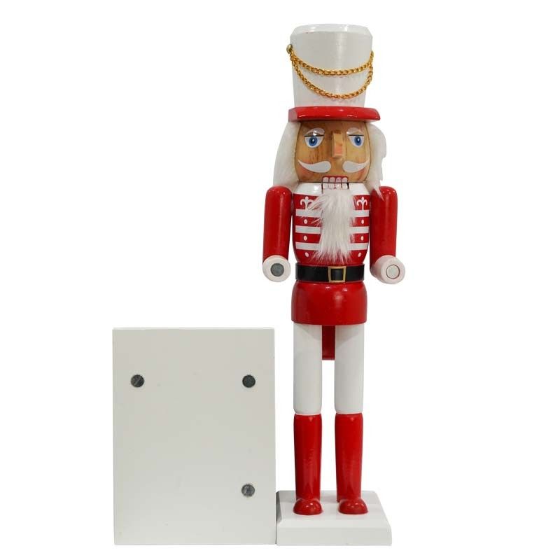 Schiaccianoci Portafoto Natalizio in Legno con Cornice H.38 cm