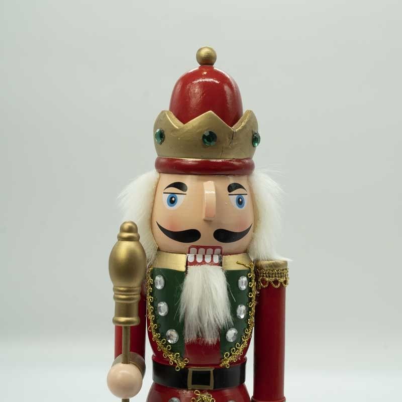 Schiaccianoci di Natale in Uniforme con Corona H.38 cm