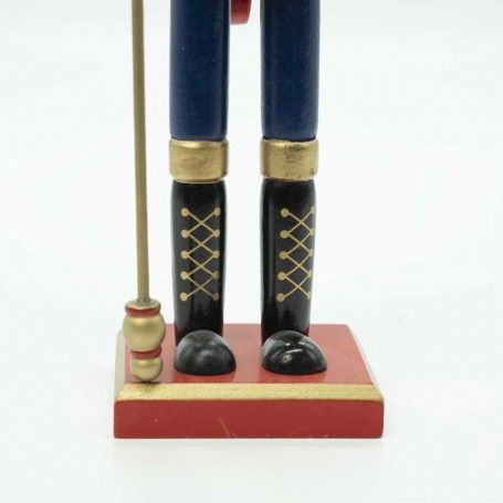 Schiaccianoci di Natale con Giacca di Velluto Rosso H.38 cm