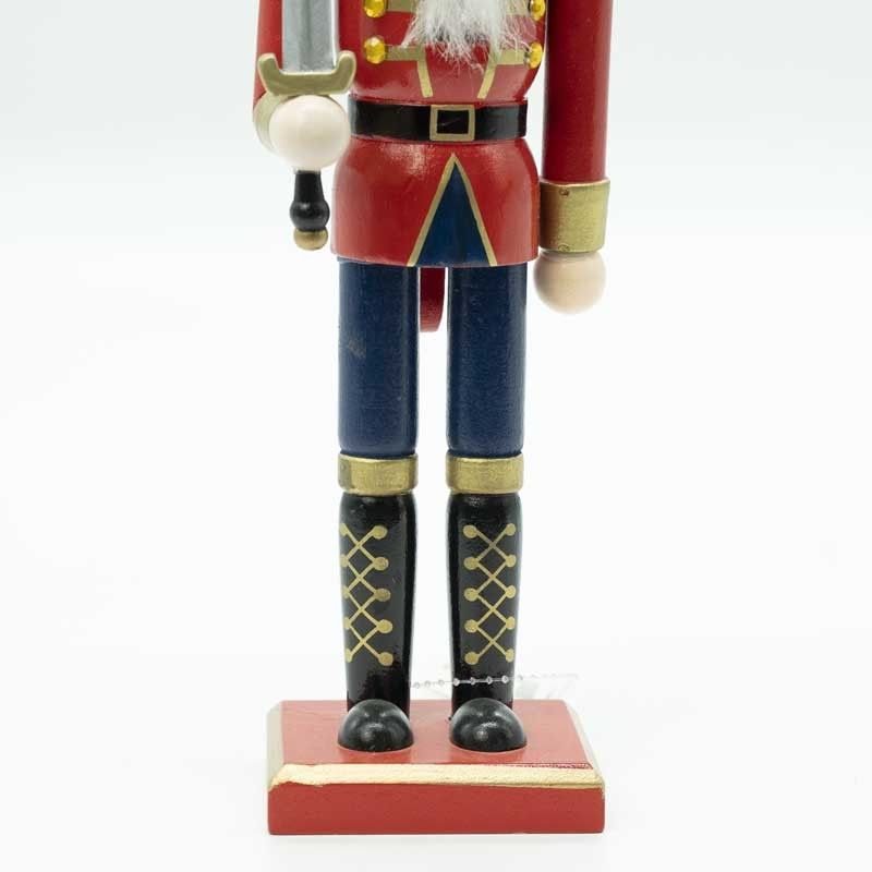 Schiaccianoci Natalizio in Uniforme con Spada H.30 cm