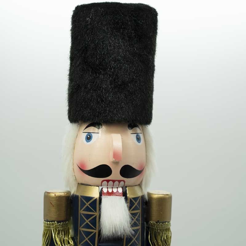 Schiaccianoci Natalizio in Uniforme con Tamburo H.60 cm