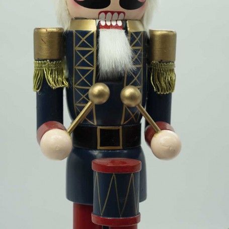 Schiaccianoci Natalizio in Uniforme con Tamburo H.60 cm