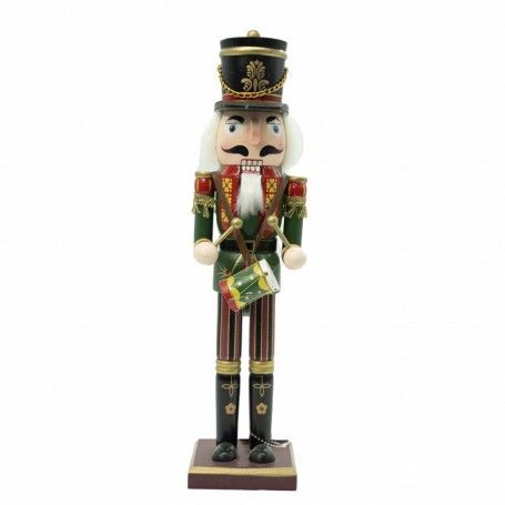 Schiaccianoci Natalizio in Uniforme con Tamburo H.38 cm