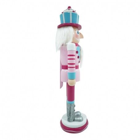 Schiaccianoci Natalizio in Legno con Cappello Cup Cake H.38 cm