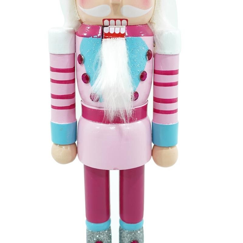 Schiaccianoci Natalizio in Legno con Cappello Cup Cake H.38 cm