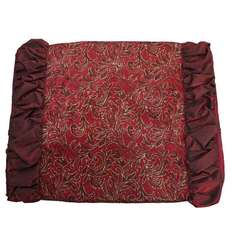 Runner da Tavolo Natalizio in Velluto Rosso e Bordeaux L.180 cm