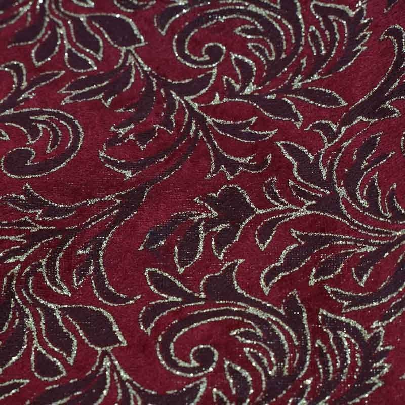 Runner da Tavolo Natalizio in Velluto Rosso e Bordeaux L.180 cm