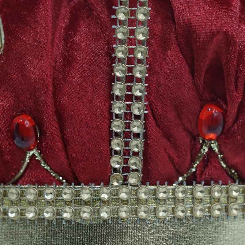 Corona Oro con Velluto Rosso H.30 cm