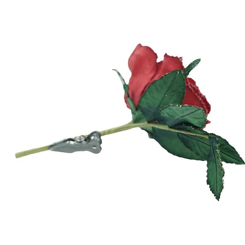 Rosa Rossa con Clip D.15 cm