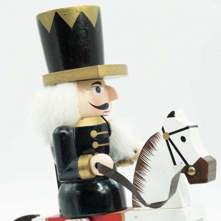 Schiaccianoci Natalizio su Cavallo a Dondolo H.30 cm