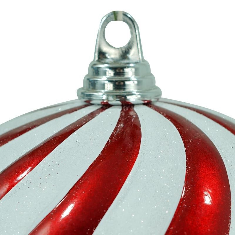 Palla Natalizia Bianca e Rossa D.20 cm