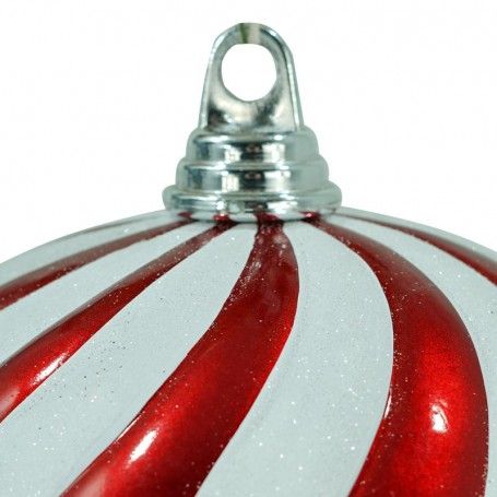 Palla Natalizia Bianca e Rossa D.20 cm