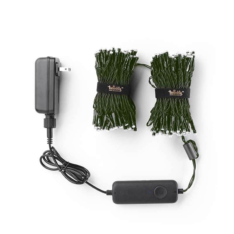 Stringa 250 Luci Led RGB+W | Luci di Natale Regolabili da Smartphone Twinkly | Cavo Nero