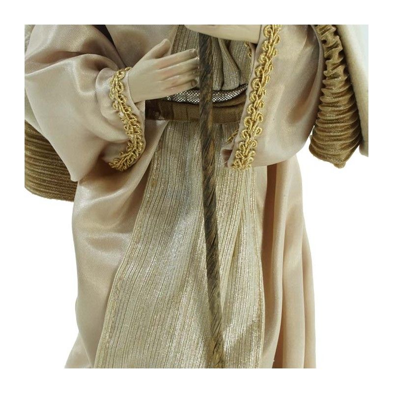 Natività in Poliresina e Tessuto 3 Pz. H.33 cm