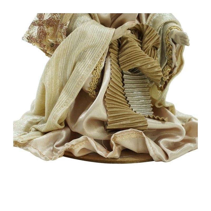 Natività in Poliresina e Tessuto 8 Pz. H.33 cm