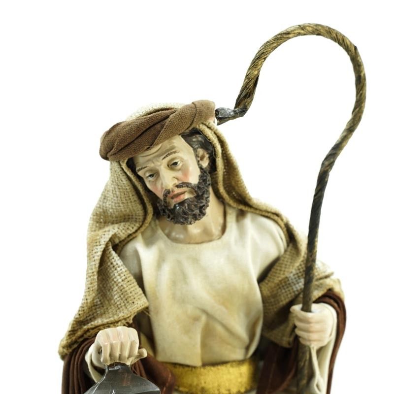 Natività in Poliresina e Tessuto 3 Pz. H.33 cm