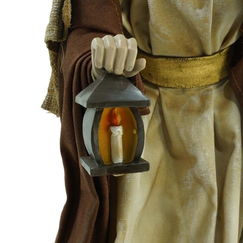 Natività in Poliresina e Tessuto 8 Pz. H.40 cm