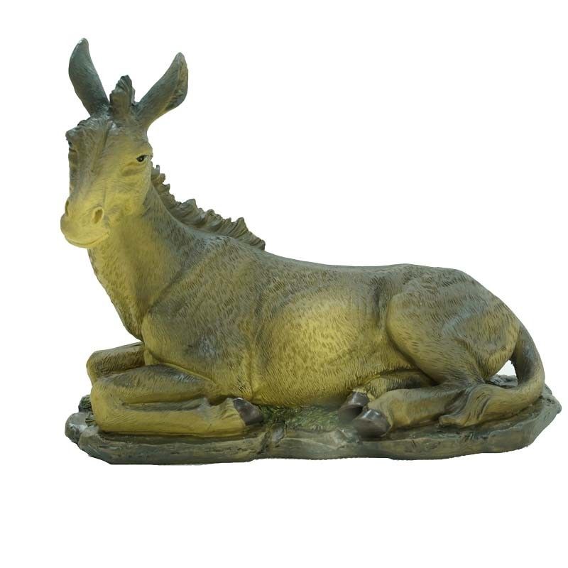 Natività in Poliresina e Tessuto 8 Pz. H.40 cm