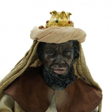 Natività in Poliresina e Tessuto 8 Pz. H.40 cm