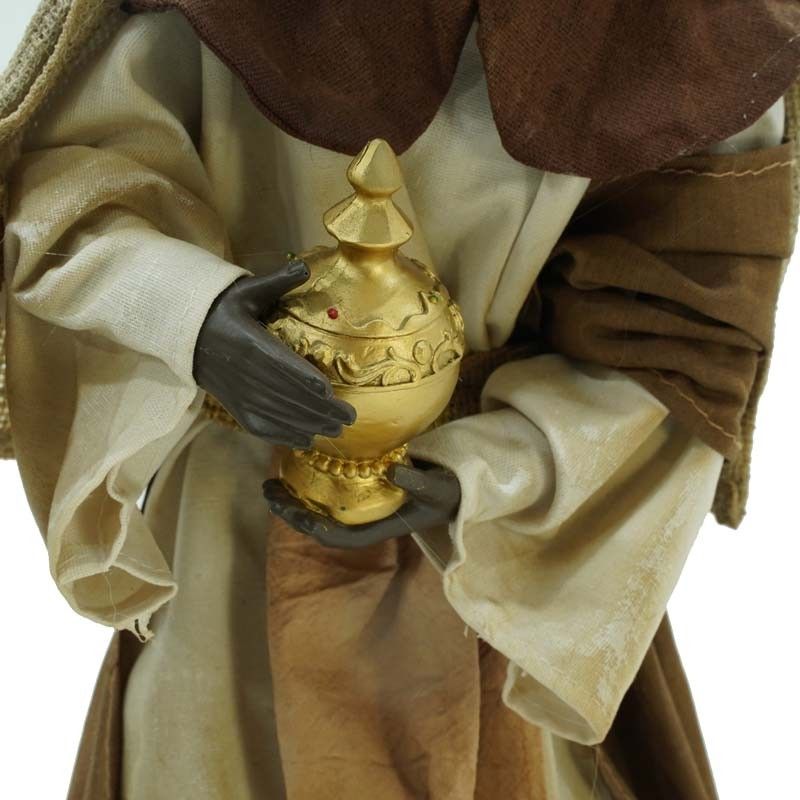 Natività in Poliresina e Tessuto 8 Pz. H.40 cm