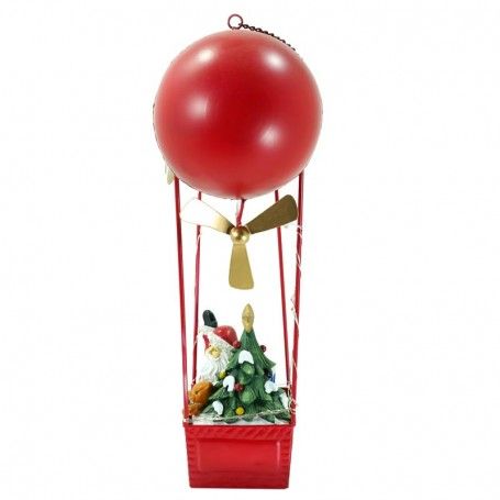 Dirigibile Natalizio con Babbo Natale H.42 cm
