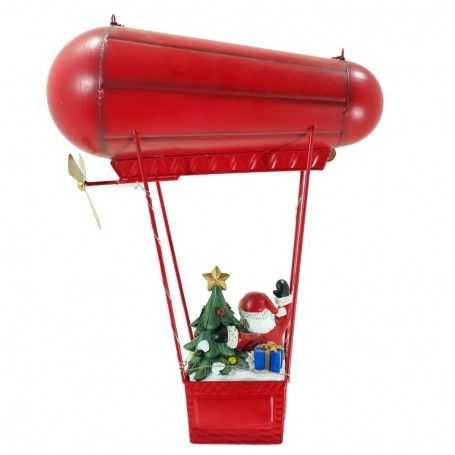 Dirigibile Natalizio con Babbo Natale H.42 cm