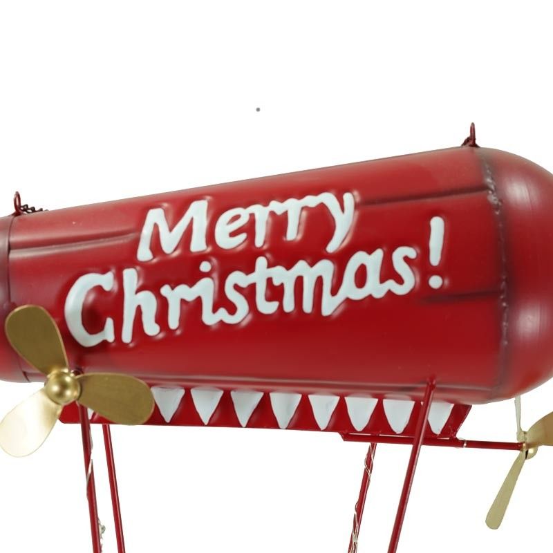 Dirigibile Natalizio con Babbo Natale H.42 cm