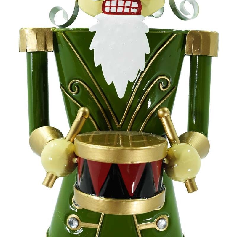 Schiaccianoci di Natale in Latta con Tamburo H.64 cm