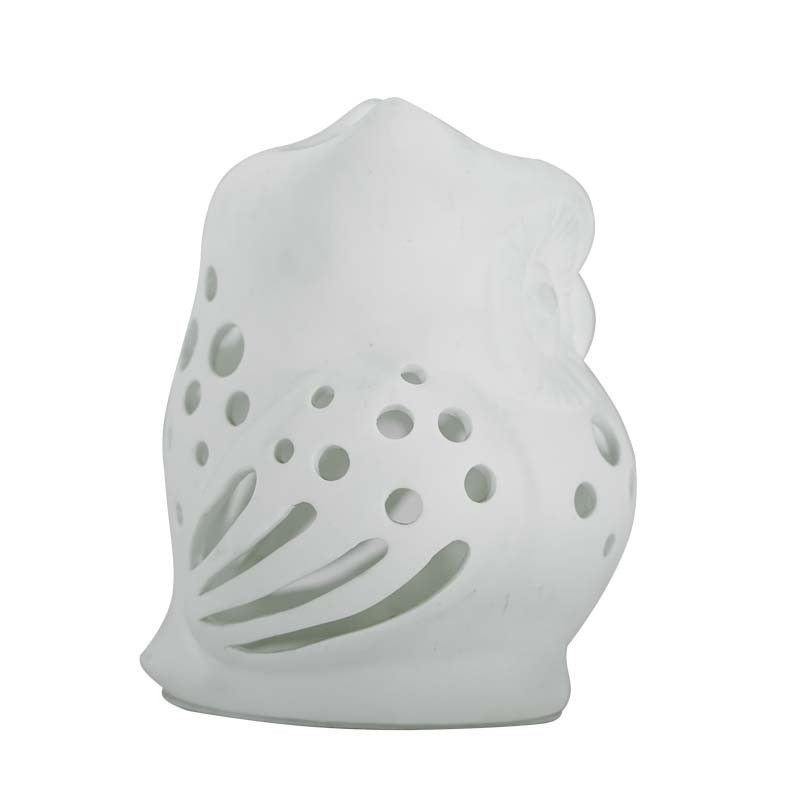 Gufo Porta Candela in Porcellana Bianca H.14 cm