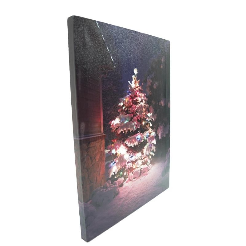 Quadro Luminoso Albero di Natale con 35 Fibre Ottiche