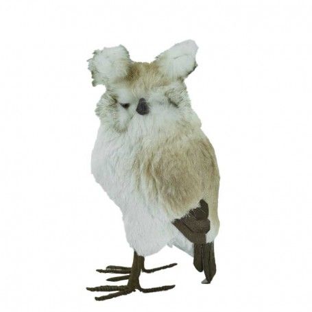 Gufo Natalizio Grigio H.30 cm