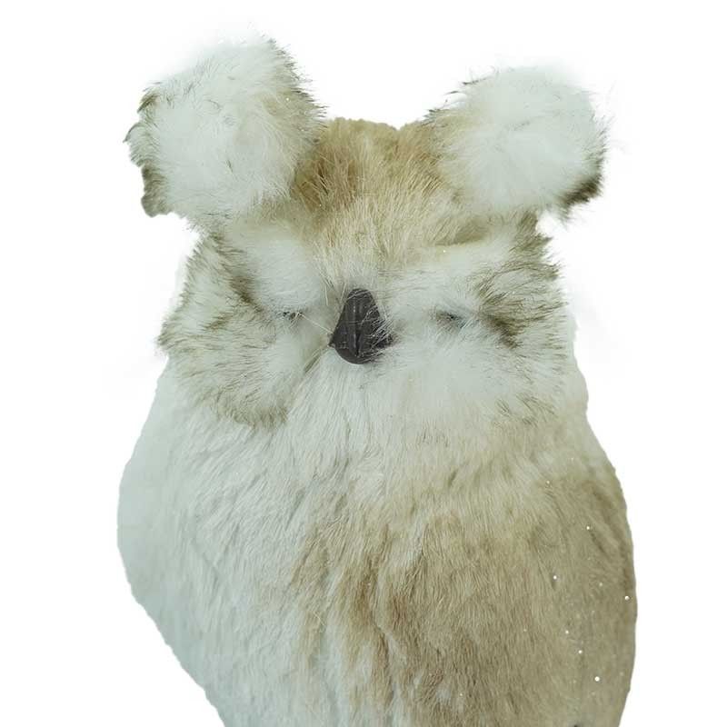 Gufo Natalizio Grigio H.30 cm