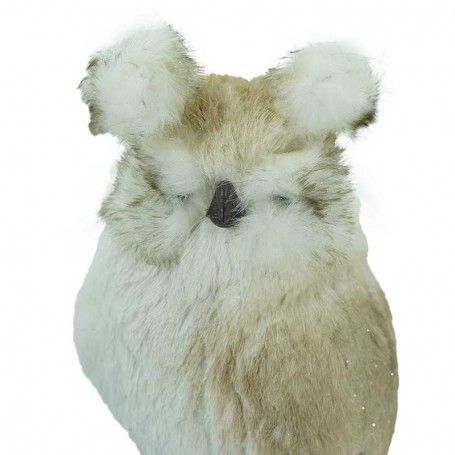 Gufo Natalizio Grigio H.30 cm