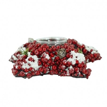 Stella Natalizia P/T-Light con Bacche Rosse e Verdi