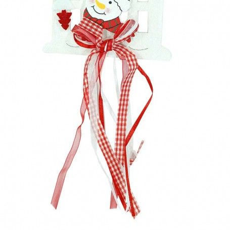 Casetta Natalizia Bianca con Pupazzo di Neve in Legno H.34 cm